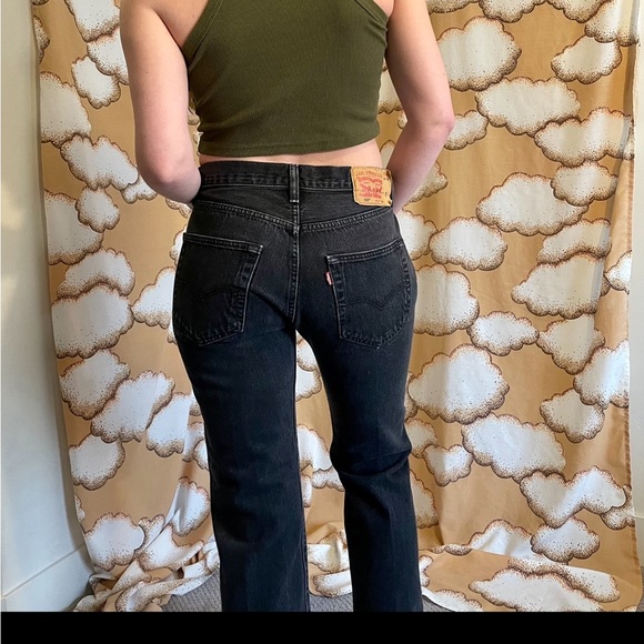 Levi’s 501 Black Button Fly Jeans 32x32 - Picture 3 of 9